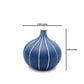 Tiny Congo - Handcrafted Porcelain Bud Vase - Navy with White Stripes - 2.5 x 2.5 x 2.6 in
