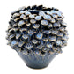 Lotus Pollens - Porcelain Ceramic Vase - Blue Effect - 5 x 5 x 4.8 in - Mellow Monkey