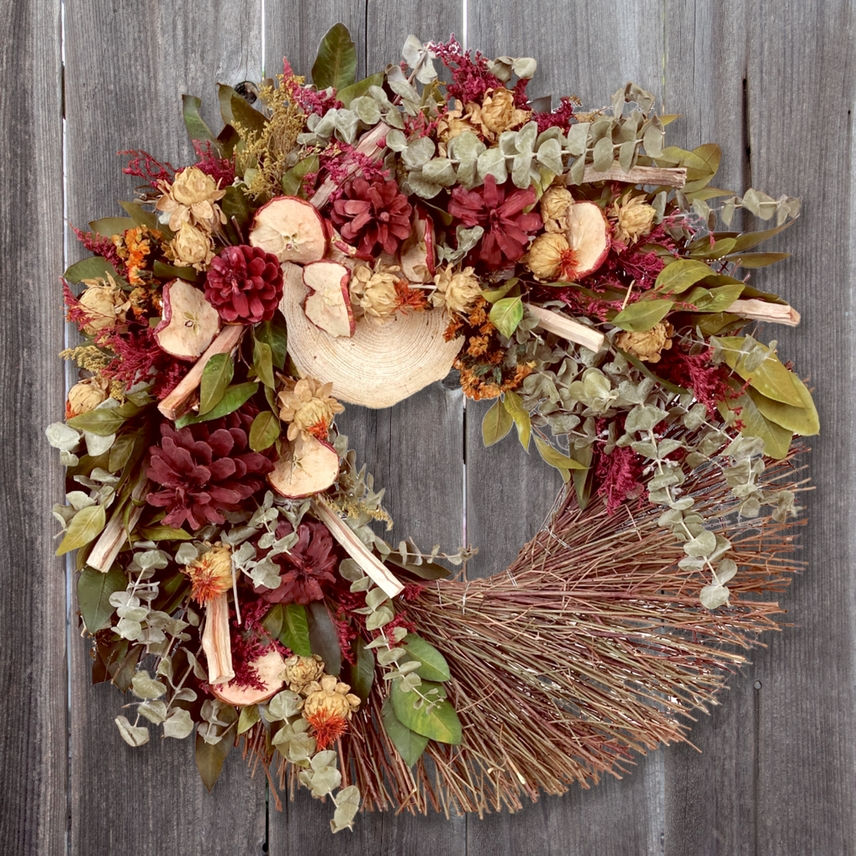 Apple Orchard Wreath - 18-in - Mellow Monkey