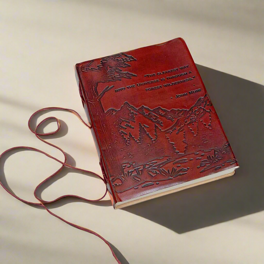 The Clearest Way into the Universe - Leather Journal - Mellow Monkey