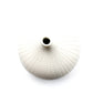 Tiny Congo - Handcrafted Porcelain Bud Vase - White with Gray Dotted Lines - 2.5 x 2.5 x 2.6 in - Mellow Monkey