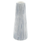 White with Blue Stripes Koza Porcelain Bud Vase - 6" x 1.25" - Mellow Monkey