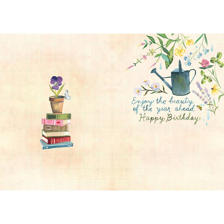 If You Have A Garden And a Library - Birthday Greeting Card - Mellow Monkey