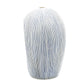 Artura - Handcrafted Porcelain Vase - White with Blue Stripes - 4.7 x 6.3 x 8.7 in - Mellow Monkey