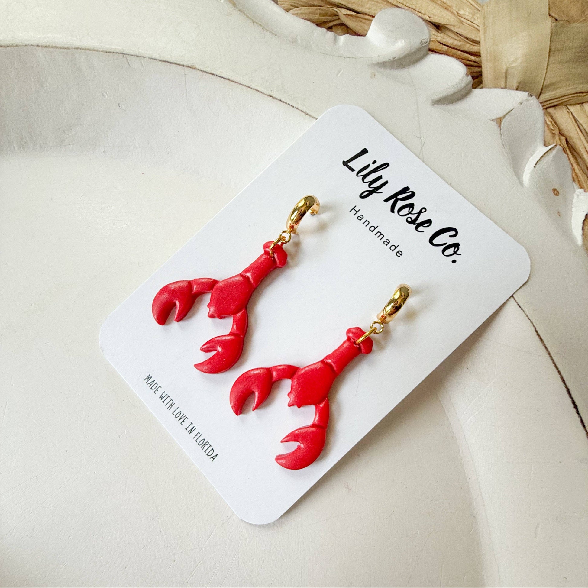 Lobster Dangle Earrings - Mellow Monkey
