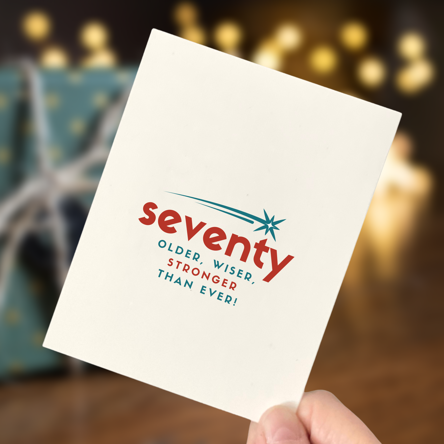 Seventy Older Wiser Strong Than Ever - Milestone Birthday Greeting Card - Mellow Monkey