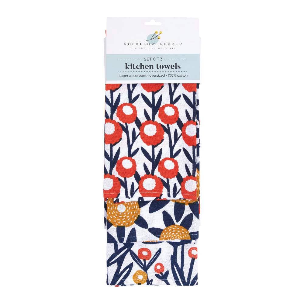 Field of Flowers - Kitchen Towels - Set of 3 - Mellow Monkey
