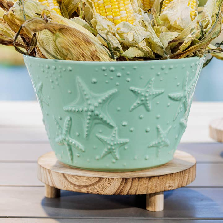 Coastal Mint Serving Bowl - 3-qt - Temp-tations - Mellow Monkey