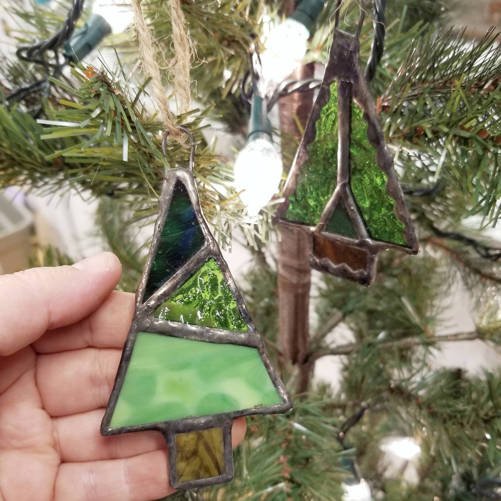 Stained Glass Tree Ornament: Asymmetrical - Mellow Monkey