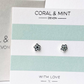 Coral and Mint - Pale Blue Bubble Flower Studs - Mellow Monkey