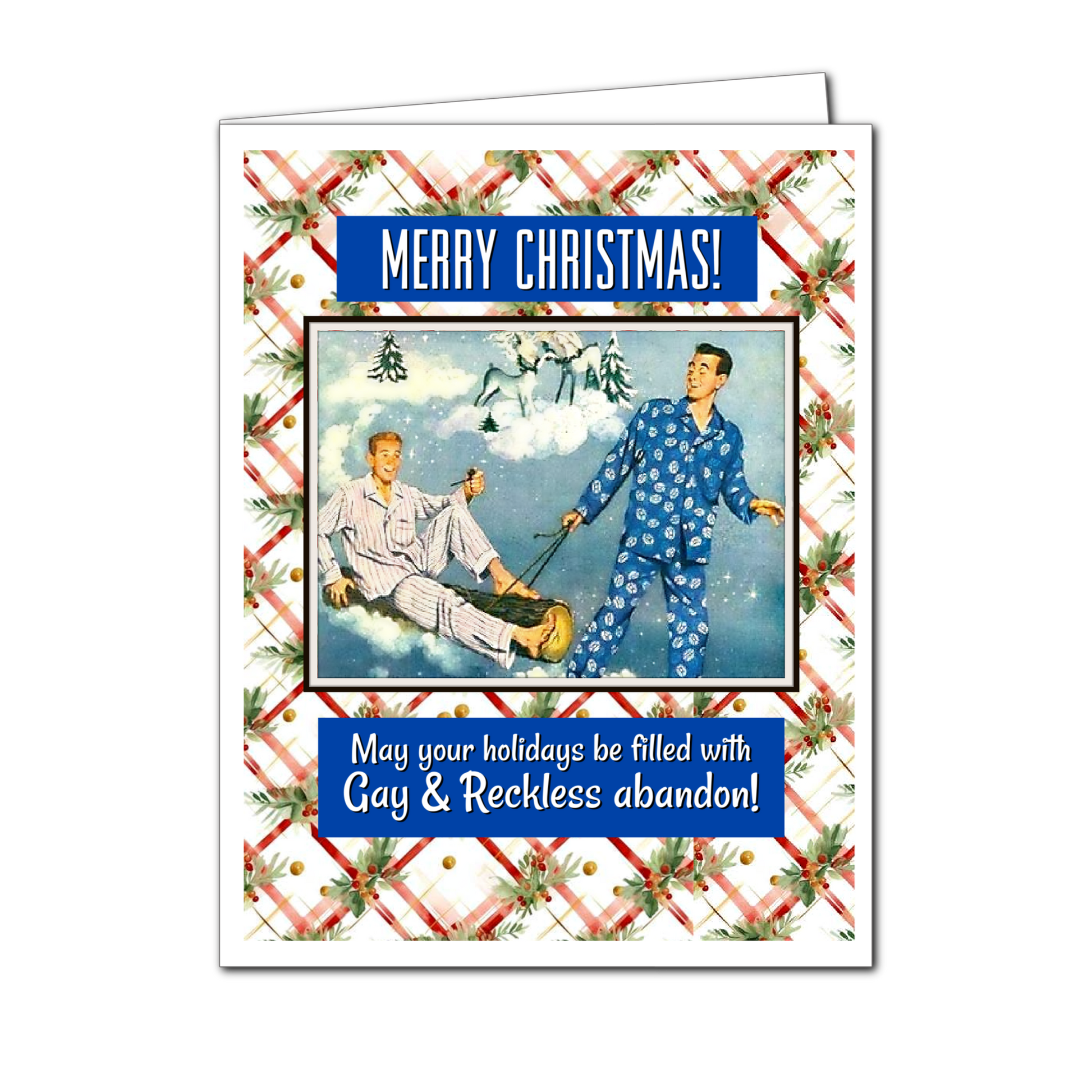 Gay & Reckless Abandon - Christmas Card: 6 per style - Mellow Monkey
