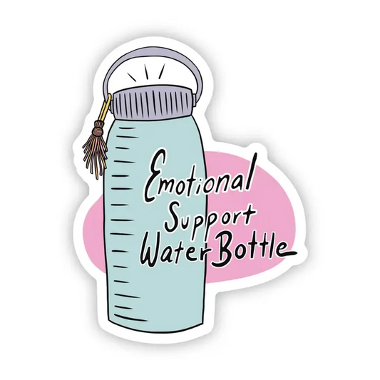 Emotional Support Water Bottle - Vinyl Decal Sticker - Mellow Monkey