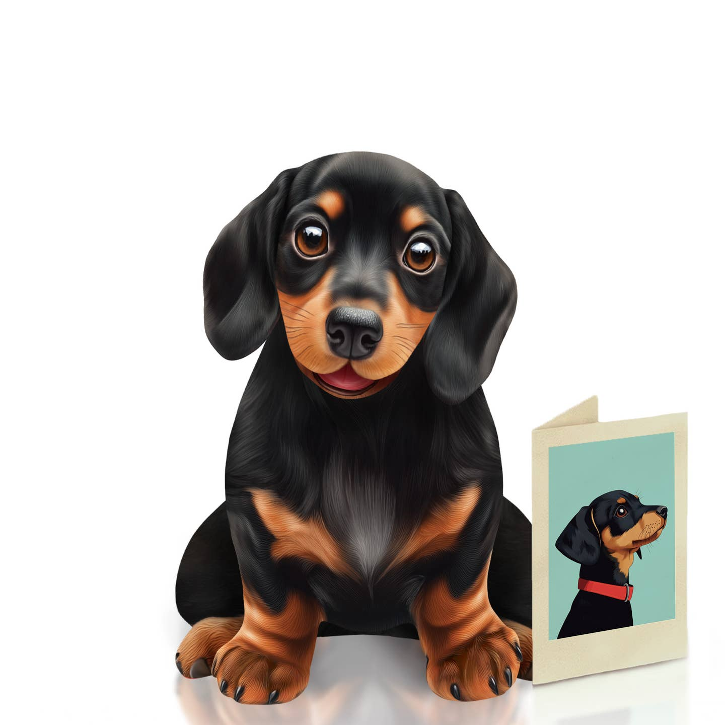 Dachshund - Freshcut Pop-Up Pet Greeting Cards - Mellow Monkey