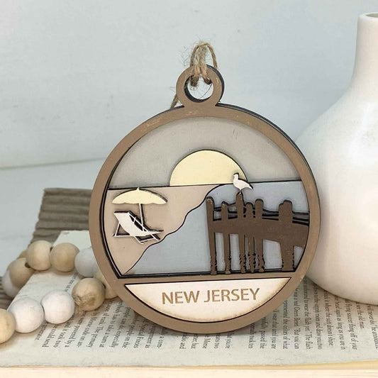 New Jersey State Ornament - 4-5/8-in