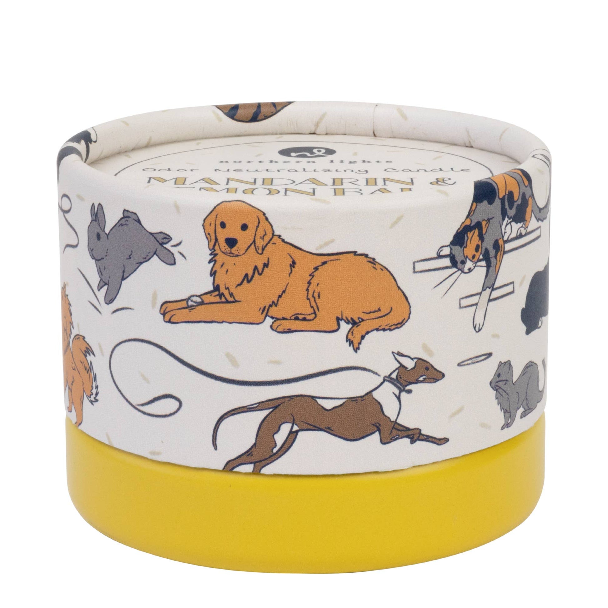 PawsON Pet Odor Neutralizing Candle: Mandarin & Lemon Balm - Mellow Monkey
