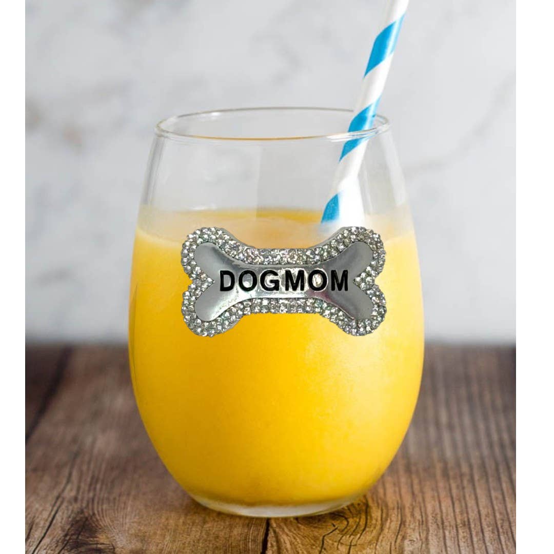 Dog Mom Stemless Wine Glass - Mellow Monkey