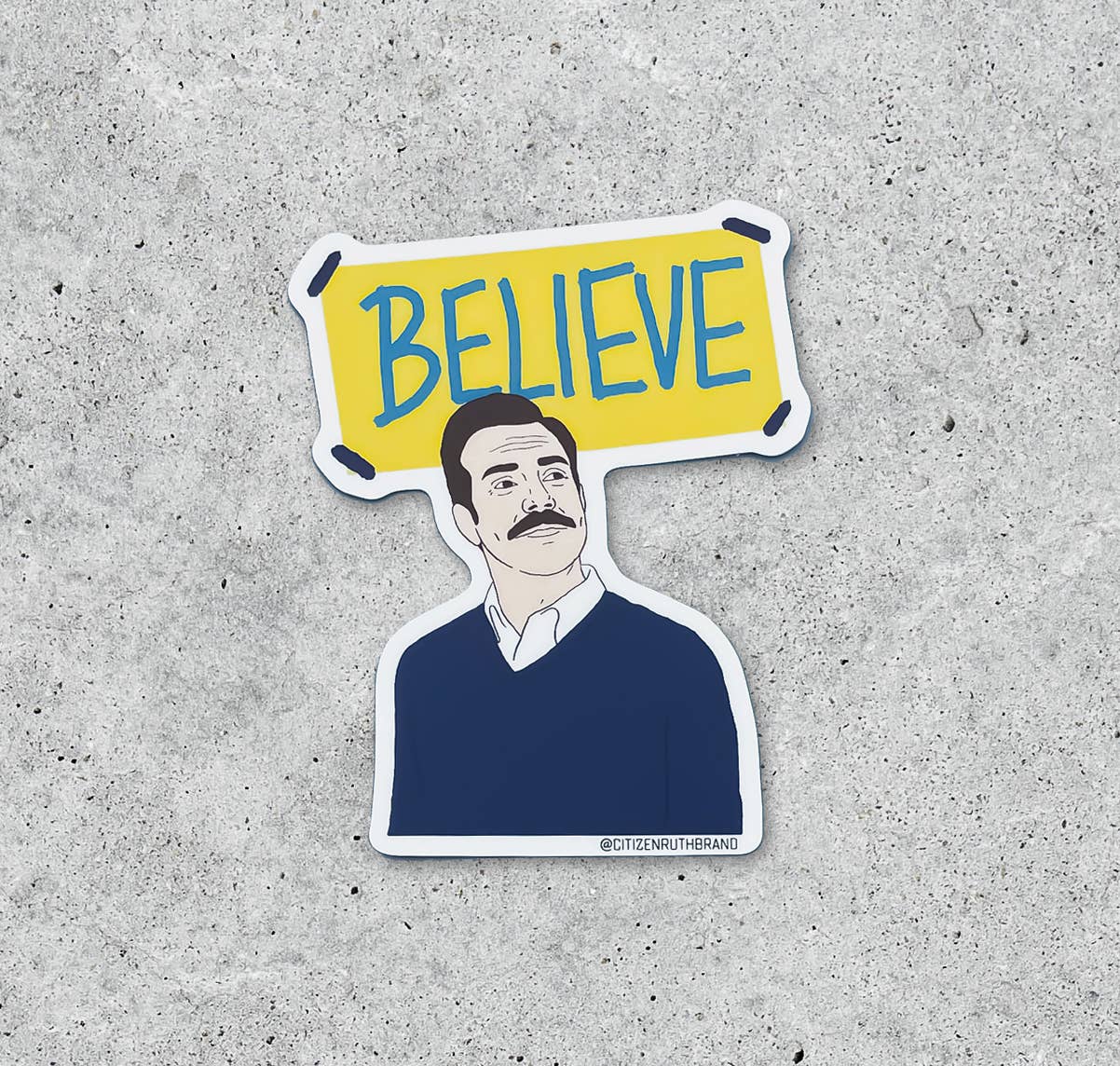 Ted Believe - Vinyl Sticker - 3-in - Mellow Monkey