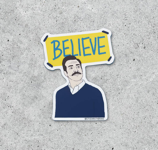 Ted Believe - Vinyl Sticker - 3-in - Mellow Monkey