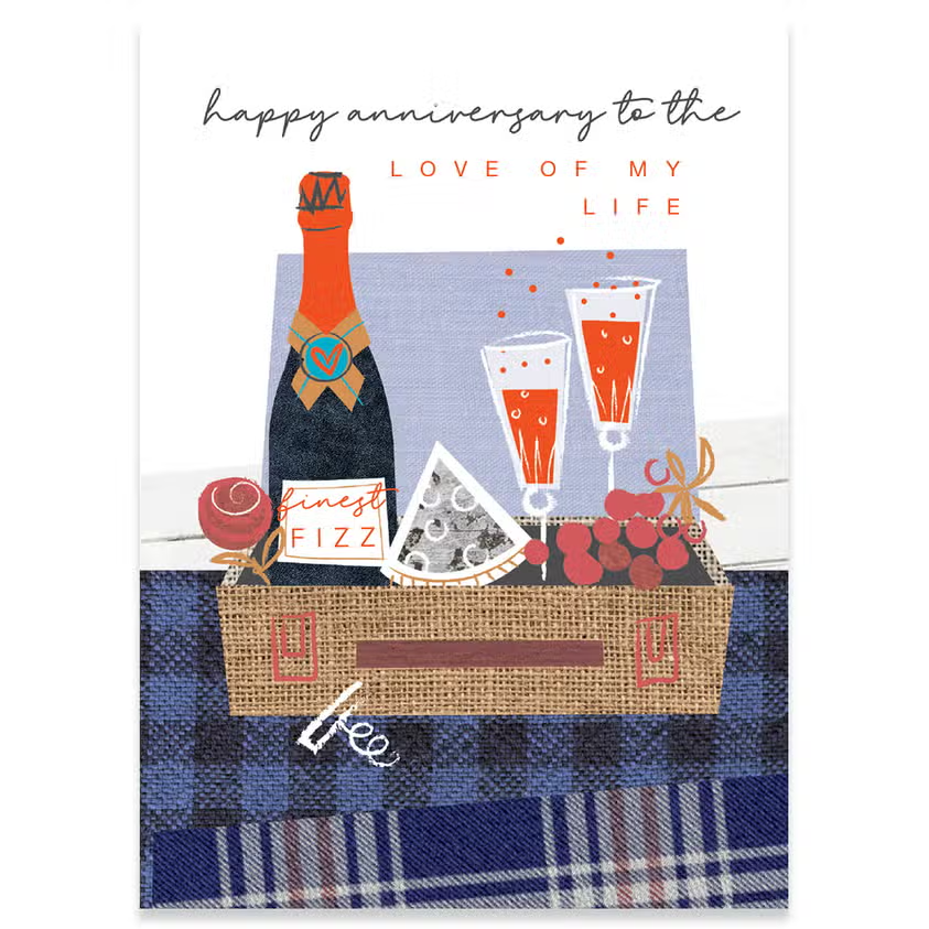 Happy Anniversary To The Love Of My Life - Anniversary Greeting Card - Mellow Monkey