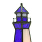 Rowen Blue Stained Glass Lighthouse Accent Lamp - 10-1/2-in - Mellow Monkey