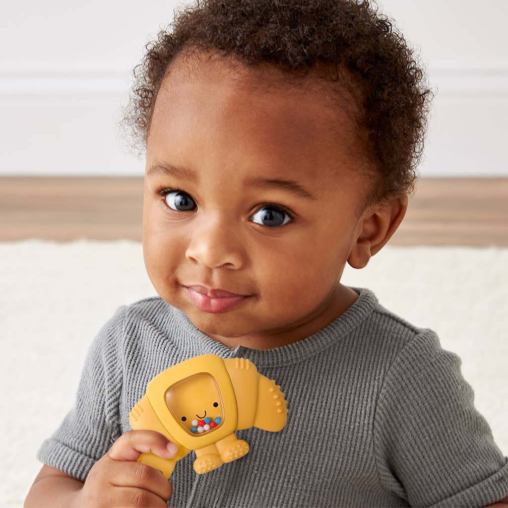Sweetie Shake Plus™ - Croissant Teething + Rattle Toy - Mellow Monkey