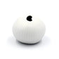 Mini Pebble - Handcrafted Porcelain Bud Vase - White with Grey Dotted Lines - 3.4 x 2.6 x 2.4 in - Mellow Monkey