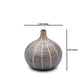Tiny Congo - Handcrafted Porcelain Bud Vase - Brown with Gray Stripes - 2.5 x 2.5 x 2.6 in - Mellow Monkey