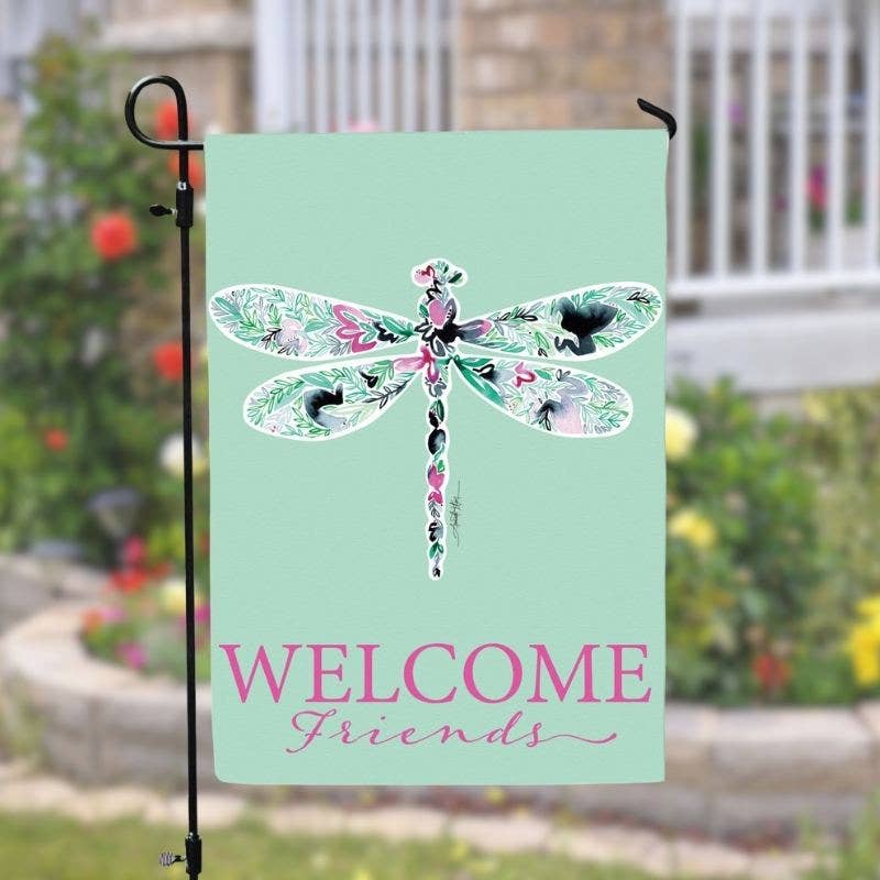 Dragonfly Design Double-Sided Garden Flag - Mellow Monkey