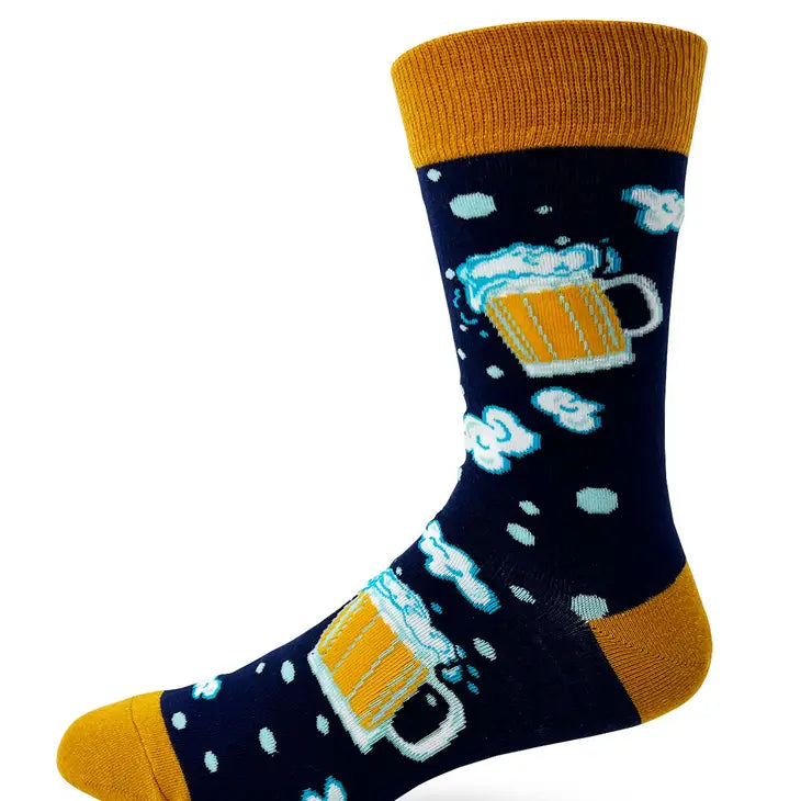 Building My Dad Bod One Beer At A Time - Men's Crew Socks - Mellow Monkey