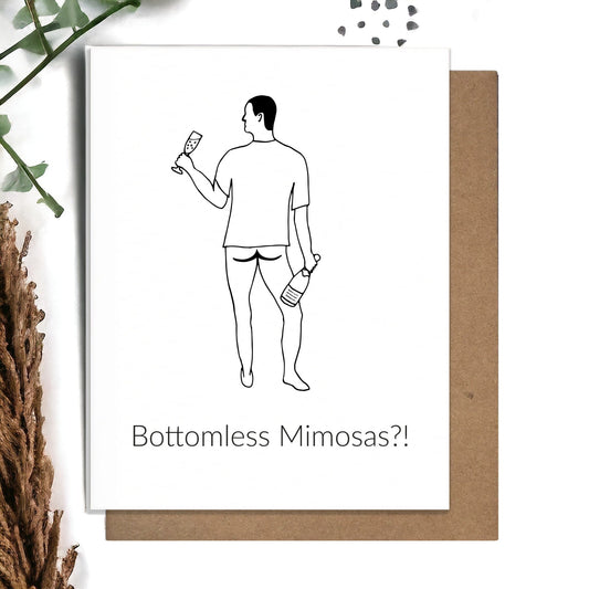Bottomless Mimosas? - Greeting Card - Mellow Monkey