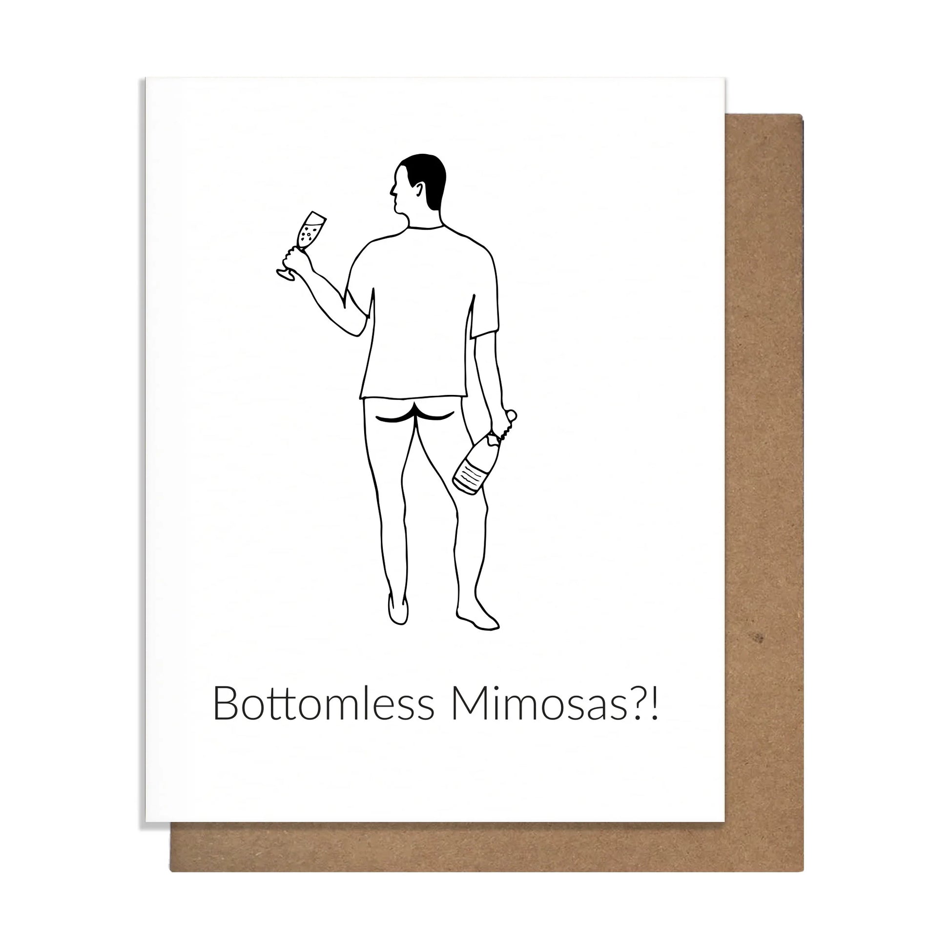 Bottomless Mimosas? - Greeting Card - Mellow Monkey