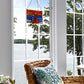 Sailboat Orange & Blue Stained Glass Window Panel - 14-in - Mellow Monkey
