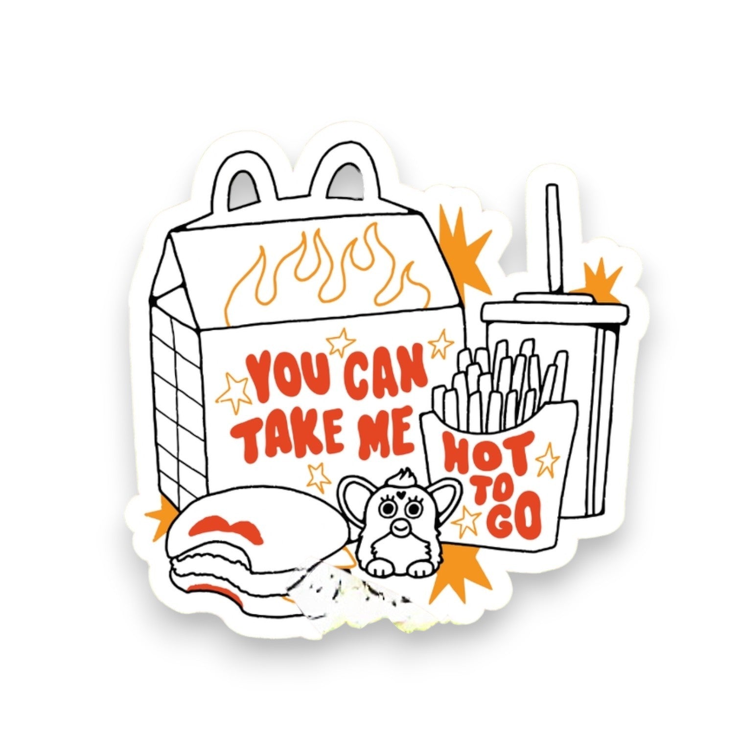 You Can Take Me Hot To Go Sticker - Mellow Monkey