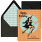 Happy Birthday To One Sexy Little Witch - Retro Birthday Greeting Card - Mellow Monkey