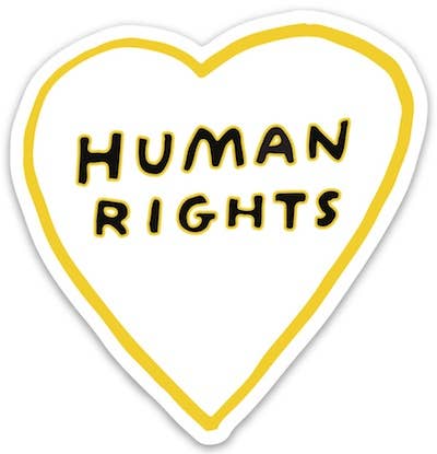 Human Rights Heart Die Cut Decal - Mellow Monkey