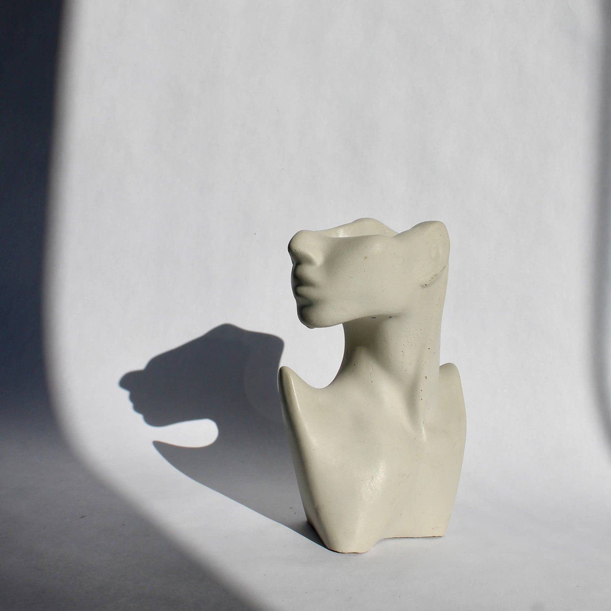 Women's Silhouette Concrete Vase in Gray - 6-in - Mellow Monkey