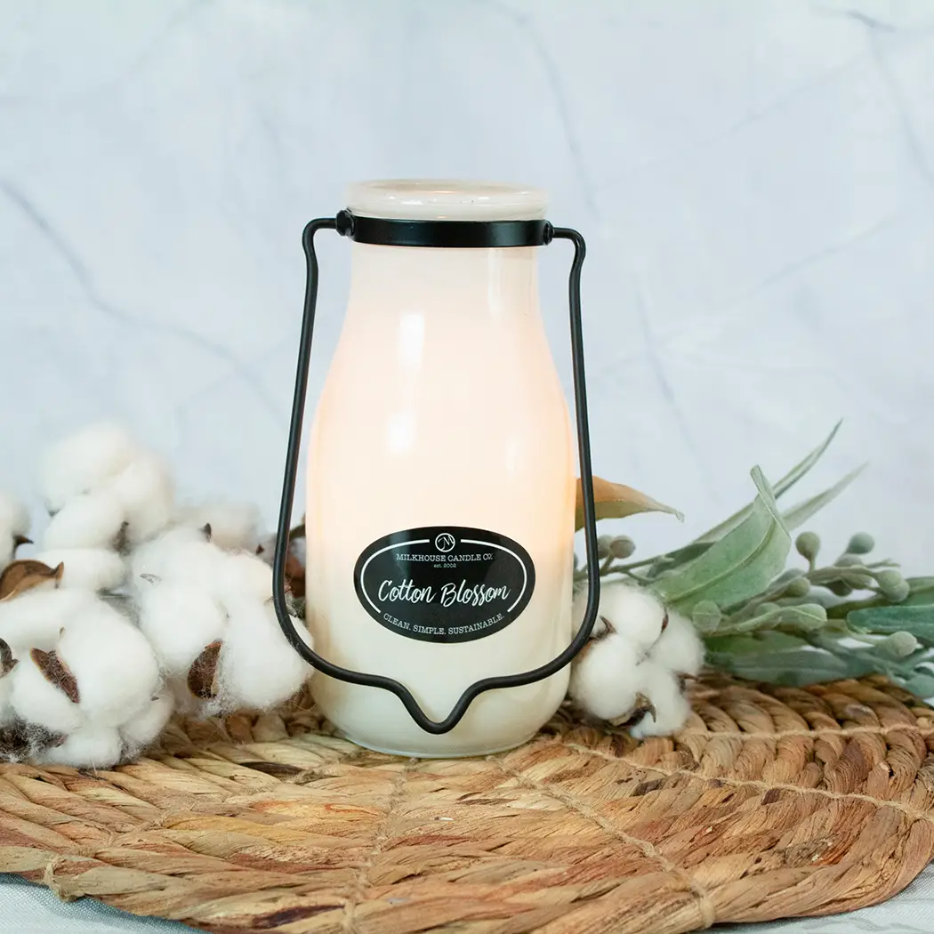 Cotton Blossom - Milkbottle Soy Candle - 14-oz. - Mellow Monkey