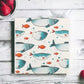 Blue School Of Fish Swedish Dishcloth - Mellow Monkey