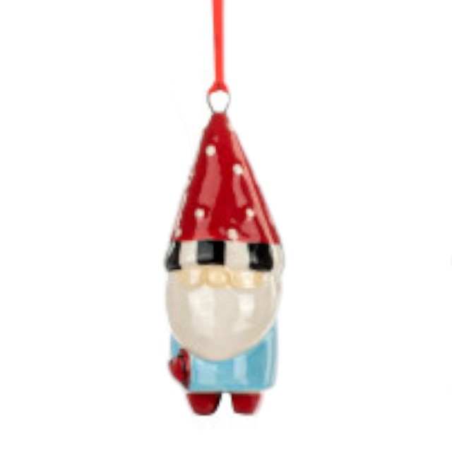 Heartful Gnome Ornament - 3-in - Mellow Monkey