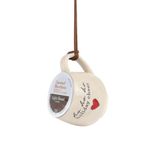 Holiday Coffee Mug with Coffee Pod Ornament - 2-1/2-in - Mellow Monkey