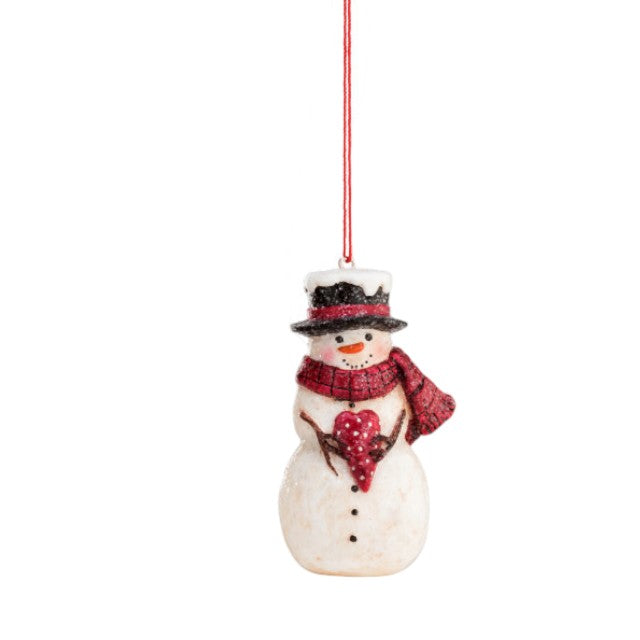 Mini Snowman Ornament - 3-in - Mellow Monkey