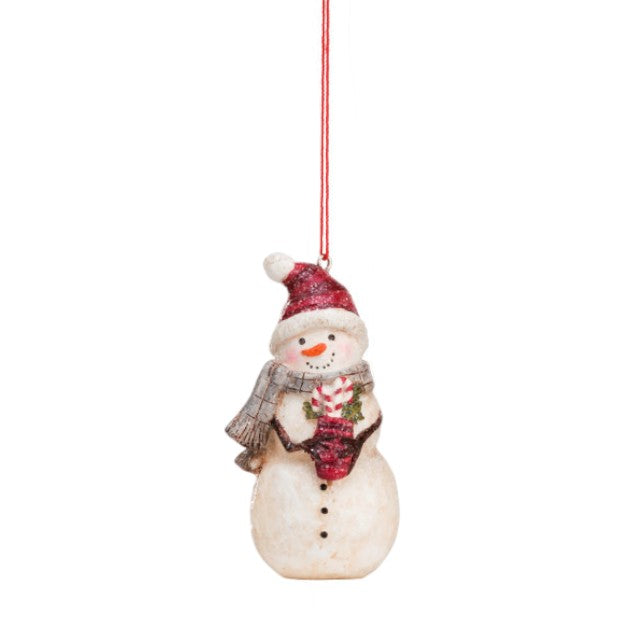 Mini Snowman Ornament - 3-in - Mellow Monkey