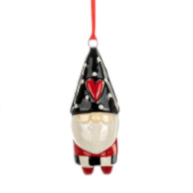 Heartful Gnome Ornament - 3-in - Mellow Monkey