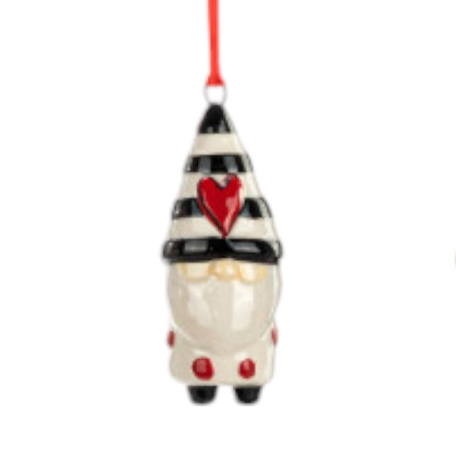 Heartful Gnome Ornament - 3-in - Mellow Monkey