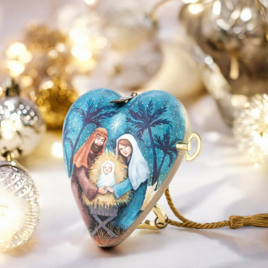 Holy Family - Silent Night - Musical Art Heart - Mellow Monkey