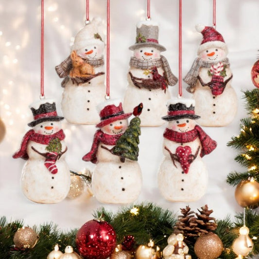 Mini Snowman Ornament - 3-in - Mellow Monkey