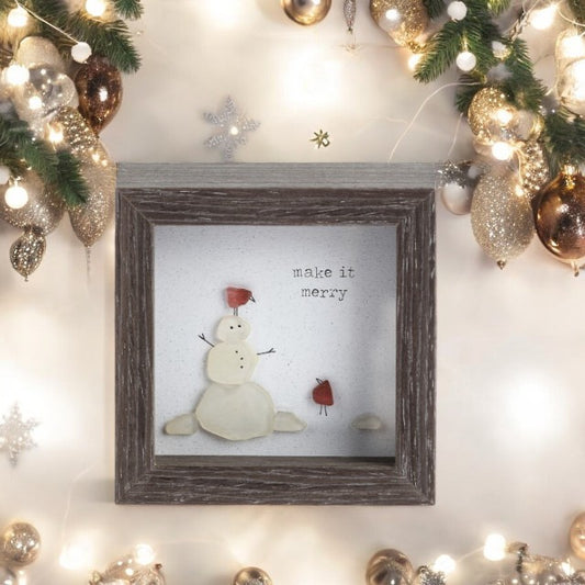 Make it Merry - Sharon Nowlan Shadow Box - 4 x 4 in - Mellow Monkey