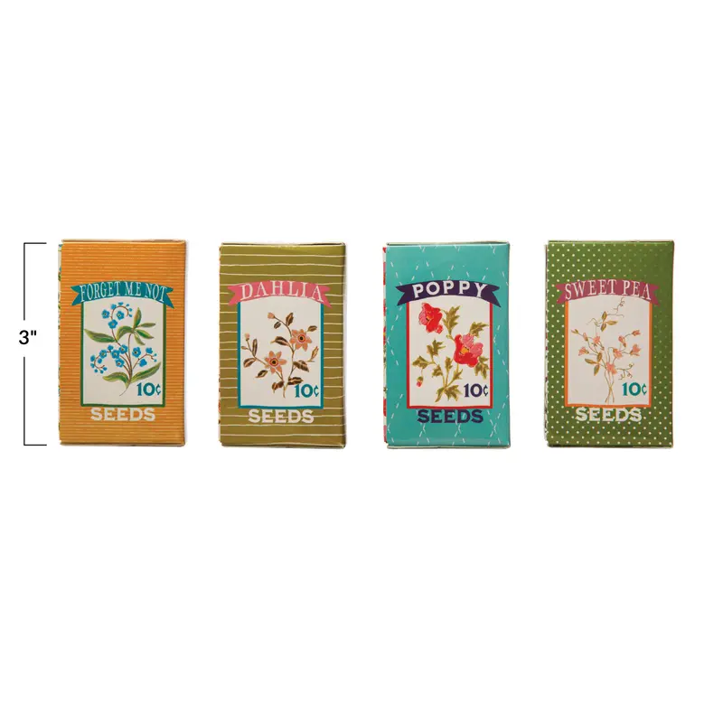 Flower Seeds Matchbox with Safety Matches - Mellow Monkey