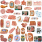 Meat Market Stickers - Boxed Hologram Stickers - Mellow Monkey