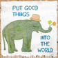 Sugarboo - Good Things Elephant - Gallery Wrap Print - 12-in
